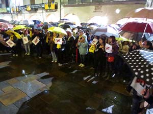 Concentraci&oacute; a la pla&ccedil;a del Vi per la independ&egrave;ncia i la llibertat dels presos pol&iacute;tics