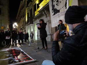 Concentraci&oacute; a la pla&ccedil;a del Vi per la independ&egrave;ncia i la llibertat dels presos pol&iacute;tics