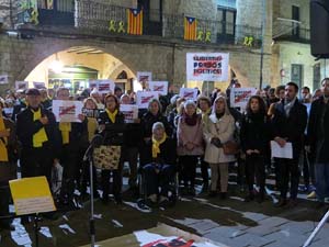Concentraci&oacute; a la pla&ccedil;a del Vi per la independ&egrave;ncia i la llibertat dels presos pol&iacute;tics