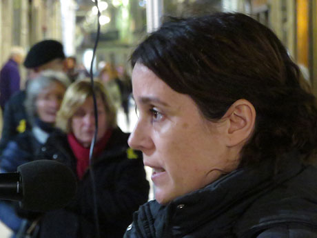 Concentraci&oacute; per la llibertat dels presos pol&iacute;tics a la pla&ccedil;a del Vi