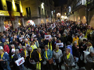 Concentraci&oacute; a la pla&ccedil;a del Vi per la independ&egrave;ncia i la llibertat dels presos pol&iacute;tics