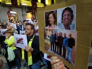 Concentraci&oacute; a la pla&ccedil;a del Vi per la independ&egrave;ncia i la llibertat dels presos pol&iacute;tics