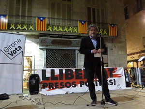 Concentraci&oacute; a la pla&ccedil;a del Vi per la independ&egrave;ncia i la llibertat dels presos pol&iacute;tics
