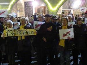 Concentraci&oacute; a la pla&ccedil;a del Vi per la independ&egrave;ncia i la llibertat dels presos pol&iacute;tics