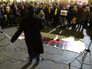 Concentraci&oacute; a la pla&ccedil;a del Vi per la independ&egrave;ncia i la llibertat dels presos pol&iacute;tics