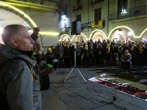 Concentraci&oacute; a la pla&ccedil;a del Vi per la independ&egrave;ncia i la llibertat dels presos pol&iacute;tics
