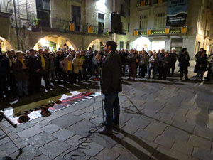 Concentraci&oacute; a la pla&ccedil;a del Vi per la independ&egrave;ncia i la llibertat dels presos pol&iacute;tics