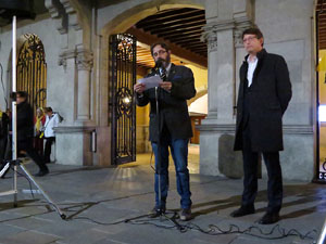 Concentraci&oacute; a la pla&ccedil;a del Vi per la independ&egrave;ncia i la llibertat dels presos pol&iacute;tics