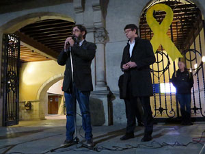 Concentraci&oacute; a la pla&ccedil;a del Vi per la independ&egrave;ncia i la llibertat dels presos pol&iacute;tics