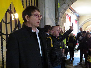 Concentraci&oacute; a la pla&ccedil;a del Vi per la independ&egrave;ncia i la llibertat dels presos pol&iacute;tics