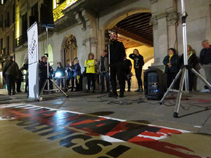 Concentraci&oacute; a la pla&ccedil;a del Vi per la independ&egrave;ncia i la llibertat dels presos pol&iacute;tics