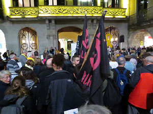 Concentraci&oacute; a la pla&ccedil;a del Vi per la independ&egrave;ncia i la llibertat dels presos pol&iacute;tics