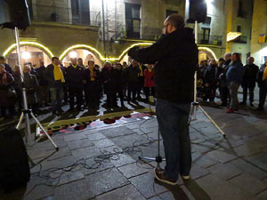Concentraci&oacute; a la pla&ccedil;a del Vi per la independ&egrave;ncia i la llibertat dels presos pol&iacute;tics