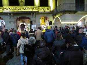 Concentraci&oacute; a la pla&ccedil;a del Vi per la independ&egrave;ncia i la llibertat dels presos pol&iacute;tics