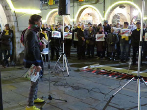 Concentraci&oacute; a la pla&ccedil;a del Vi per la independ&egrave;ncia i la llibertat dels presos pol&iacute;tics