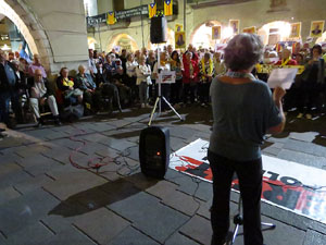 Concentraci&oacute; a la pla&ccedil;a del Vi per la independ&egrave;ncia i la llibertat dels presos pol&iacute;tics