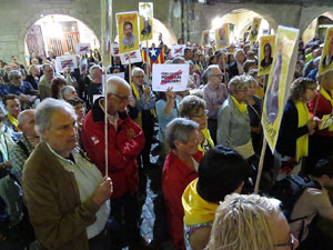 Concentraci&oacute; a la pla&ccedil;a del Vi per la independ&egrave;ncia i la llibertat dels presos pol&iacute;tics