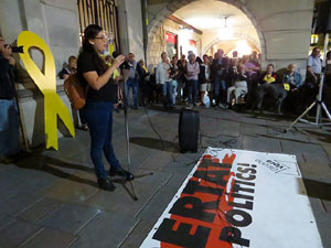 Concentraci&oacute; a la pla&ccedil;a del Vi per la independ&egrave;ncia i la llibertat dels presos pol&iacute;tics