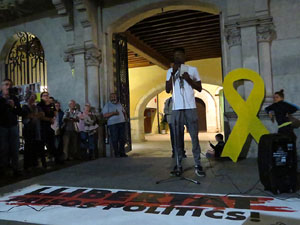 Concentraci&oacute; a la pla&ccedil;a del Vi per la independ&egrave;ncia i la llibertat dels presos pol&iacute;tics
