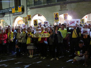 Concentraci&oacute; a la pla&ccedil;a del Vi per la independ&egrave;ncia i la llibertat dels presos pol&iacute;tics