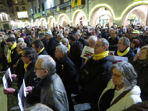 Concentraci&oacute; a la pla&ccedil;a del Vi per la independ&egrave;ncia i la llibertat dels presos pol&iacute;tics