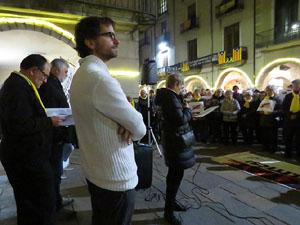 Concentraci&oacute; a la pla&ccedil;a del Vi per la independ&egrave;ncia i la llibertat dels presos pol&iacute;tics