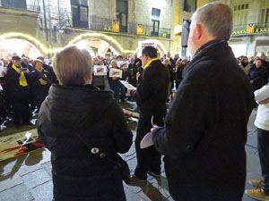 Concentraci&oacute; a la pla&ccedil;a del Vi per la independ&egrave;ncia i la llibertat dels presos pol&iacute;tics