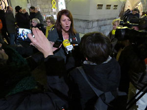 Concentraci&oacute; de protesta contra les resolucions de la Junta Electoral Central que inhabiliten el President Quim Torra