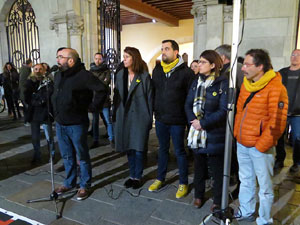 Concentraci&oacute; de protesta contra les resolucions de la Junta Electoral Central que inhabiliten el President Quim Torra