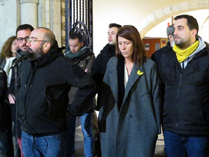 Concentraci&oacute; de protesta contra les resolucions de la Junta Electoral Central que inhabiliten el President Quim Torra