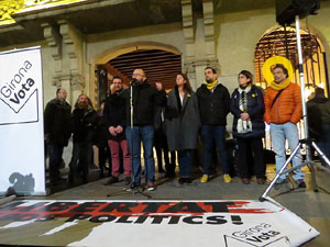 Concentraci&oacute; de protesta contra les resolucions de la Junta Electoral Central que inhabiliten el President Quim Torra