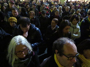 Concentraci&oacute; de protesta contra les resolucions de la Junta Electoral Central que inhabiliten el President Quim Torra