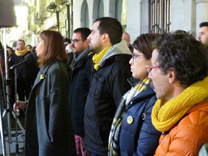 Concentraci&oacute; de protesta contra les resolucions de la Junta Electoral Central que inhabiliten el President Quim Torra