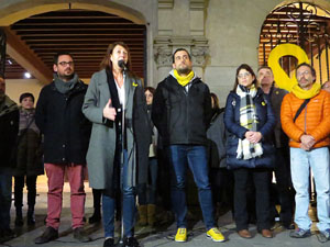 Concentraci&oacute; de protesta contra les resolucions de la Junta Electoral Central que inhabiliten el President Quim Torra