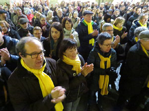 Concentraci&oacute; de protesta contra les resolucions de la Junta Electoral Central que inhabiliten el President Quim Torra