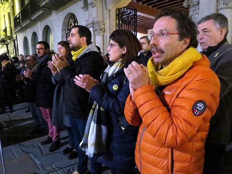Concentraci&oacute; de protesta contra les resolucions de la Junta Electoral Central que inhabiliten el President Quim Torra