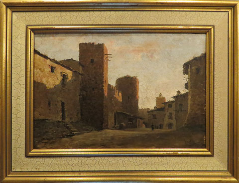 Pla&ccedil;a de Verges. Modest Urgell. Abans de 1877. Oli sobre tela