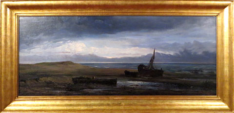 Despu&eacute;s de la tempestad. Modest Urgell. Ca. 1866. Oli sobre tela