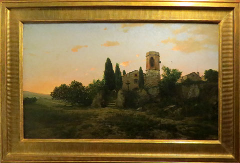 El toc d'oraci&oacute;. Modest Urgell. Ca. 1876. Oli sobre tela