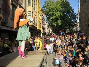 Fires 2019. Passejada amb els capgrossos de la ciutat i Fal&middot;lera Gironina