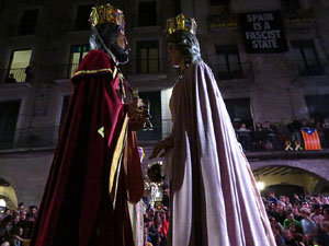 Fires 2019. Preg&oacute; de Fires. Balls de l'&Agrave;liga, els capgrossos i els gegants de la ciutat