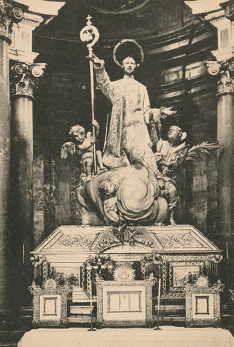 Imatge de Sant Narc&iacute; a la capella hom&ograve;nima. 1906-1918