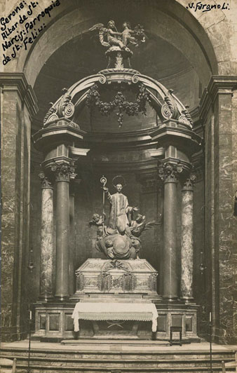 Baldaqu&iacute; i de l�altar de la capella de Sant Narc&iacute;s. 1911-1920