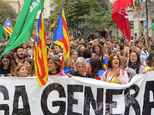 Manifestaci&oacute; per la sent&egrave;ncia del Proc&eacute;s el dia de vaga general