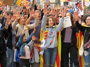 Manifestaci&oacute; per la sent&egrave;ncia del Proc&eacute;s el dia de vaga general