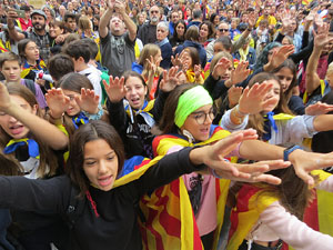 Manifestaci&oacute; per la sent&egrave;ncia del Proc&eacute;s el dia de vaga general