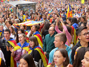Manifestaci&oacute; per la sent&egrave;ncia del Proc&eacute;s el dia de vaga general