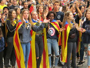 Manifestaci&oacute; per la sent&egrave;ncia del Proc&eacute;s el dia de vaga general