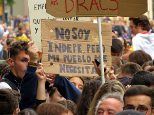 Manifestaci&oacute; per la sent&egrave;ncia del Proc&eacute;s el dia de vaga general