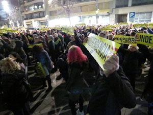 Manifestaci&oacute; de protesta contra les resolucions de la Junta Electoral Central que inhabilita el President Quim Torra